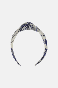 HAIRBAND WITH KNOT OFFWHITE/BLUE