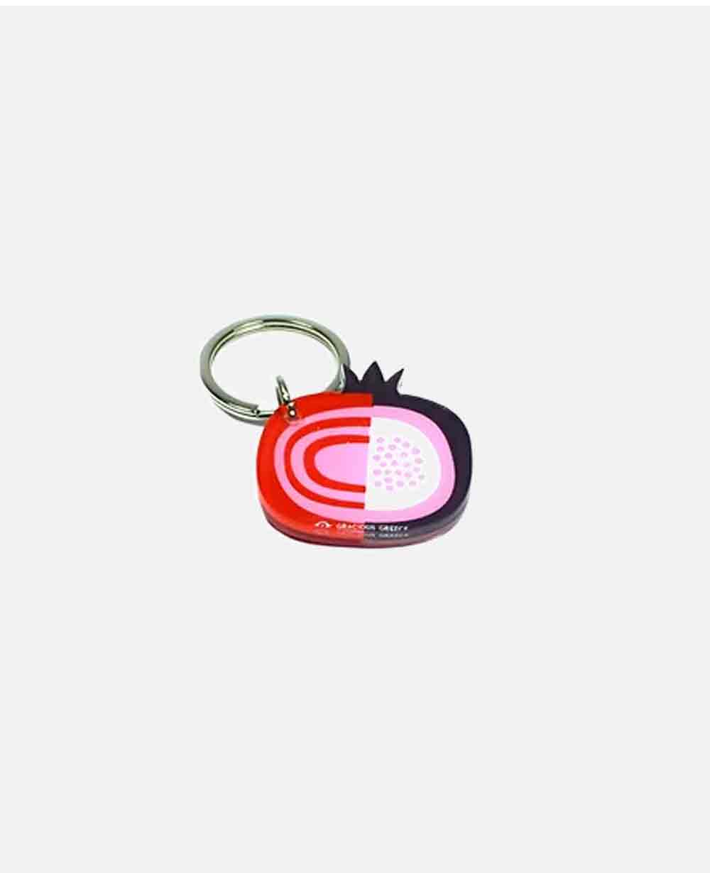 KEYCHAIN “POMEGRANATE” RED/PURPLE