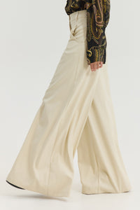 EXTRA WIDE SUIT PANTS CREAM