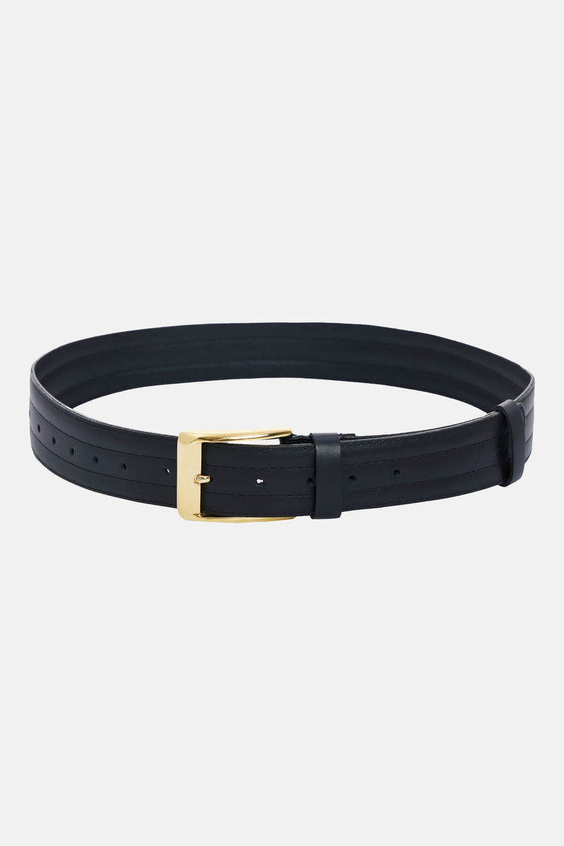 LEATHER BELT "PASSIONFRUIT" BLACK