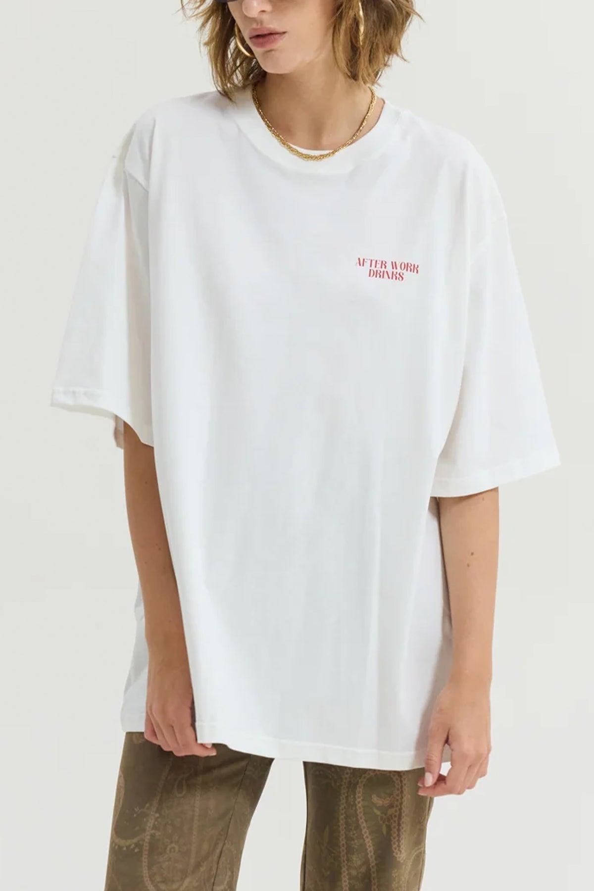 ULTRA OVERSIZED T-SHIRT "ESPRESSO MARTINI" WHITE