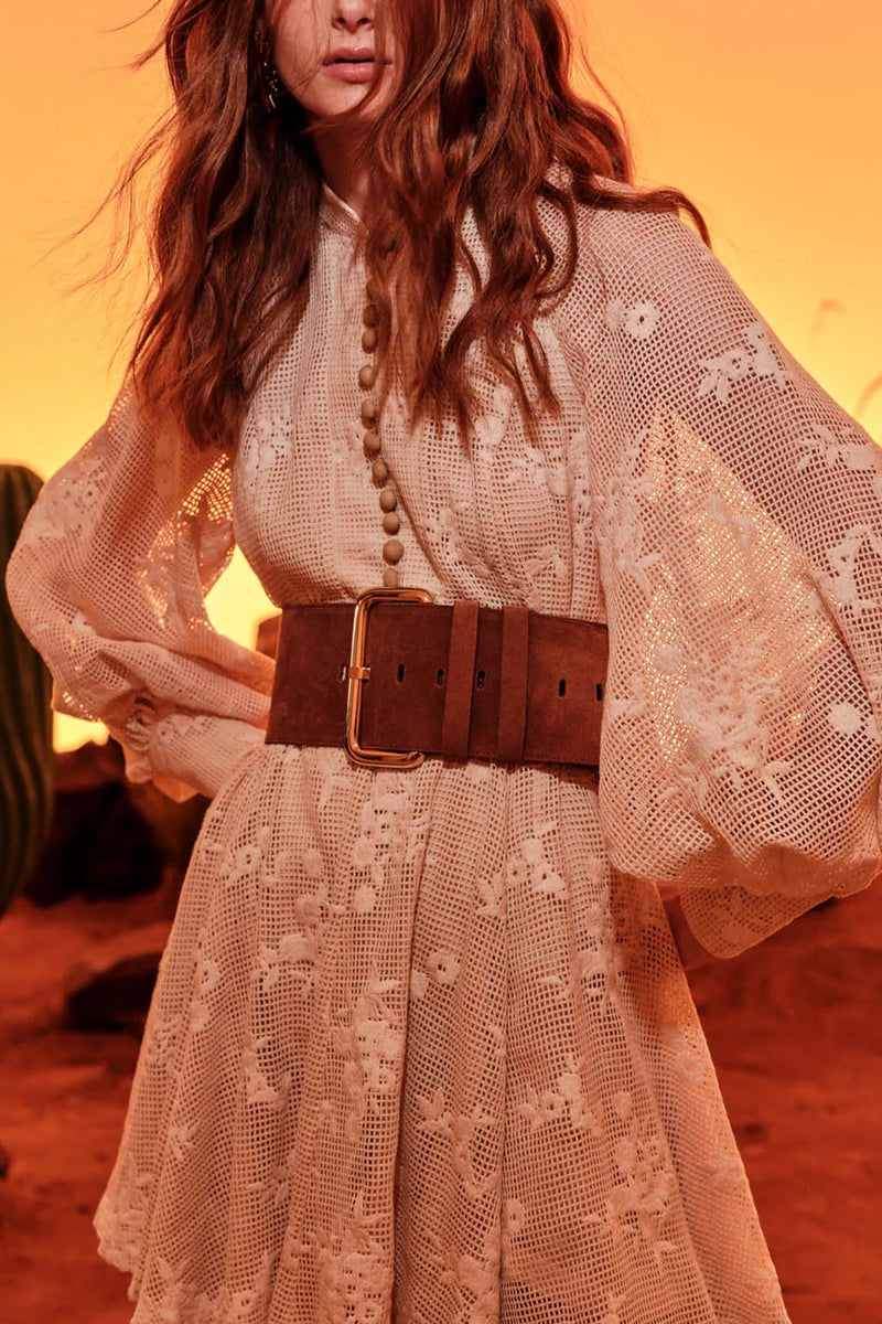 STATEMENT LEATHER BELT "SICILY" CAMEL