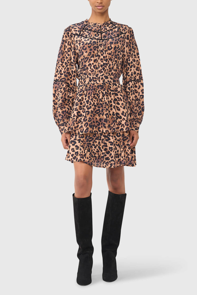 SHORT VISCOSE DRESS „LEOLOVE“