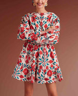 SHORT SWEAT DRESS "RUBY" MULTICOLOR