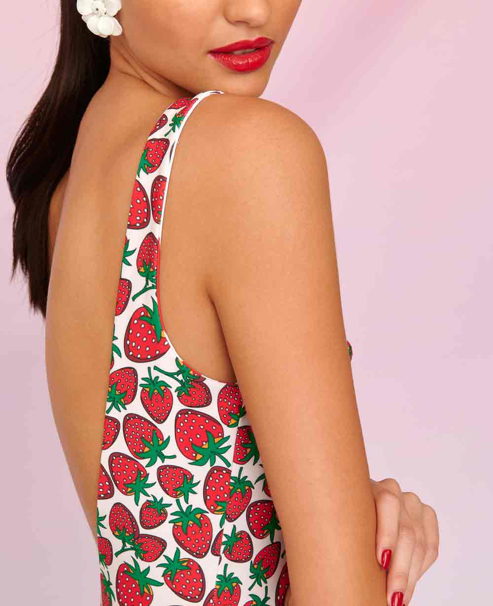 TWO-IN-ONE SWIMSUIT "RITA" - GREEN/RED/WHITE