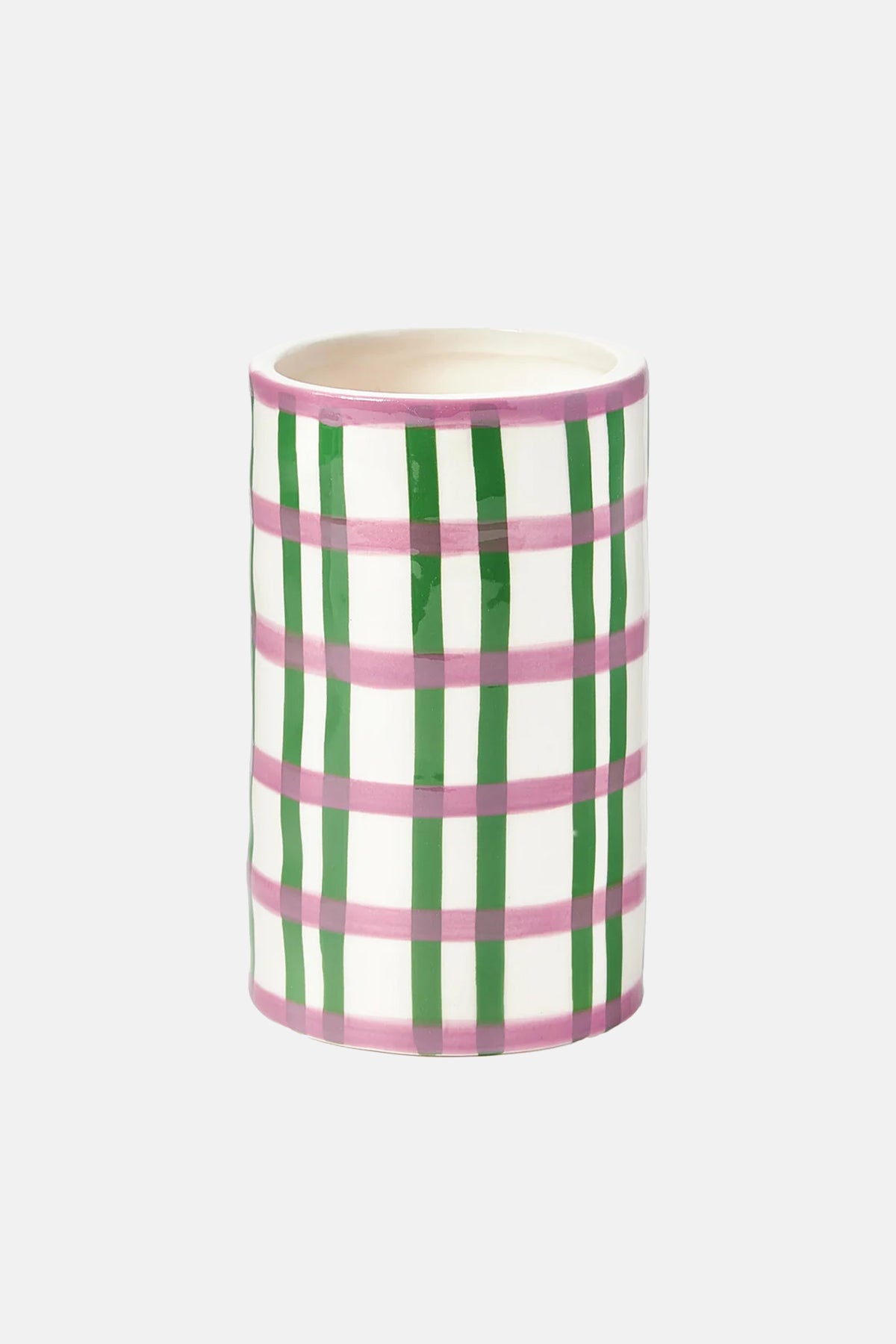 HANDMADE VASE "LITTLE PICNIC" GREEN/PINK