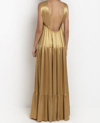 BACKLESS DRESS "SILKY SATIN"