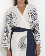 KIMONO LINEN DRESS "PAISLEY"