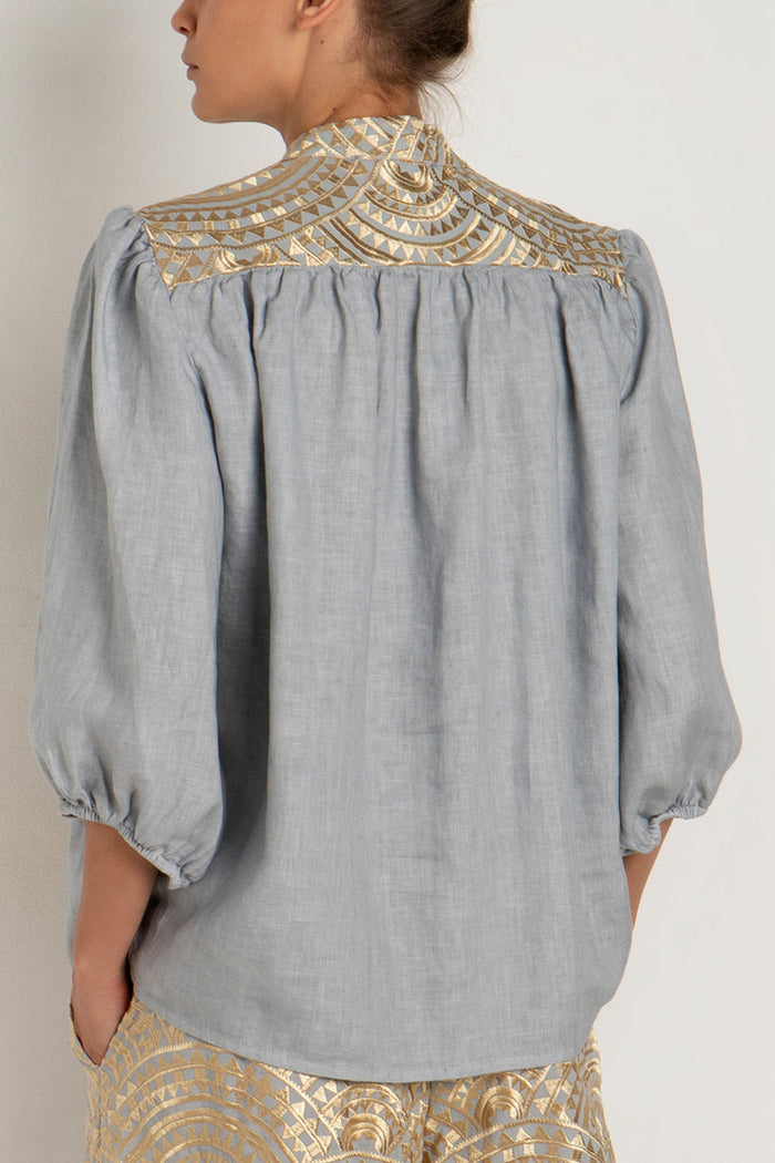 LINEN BLOUSE "TRIANGLE"