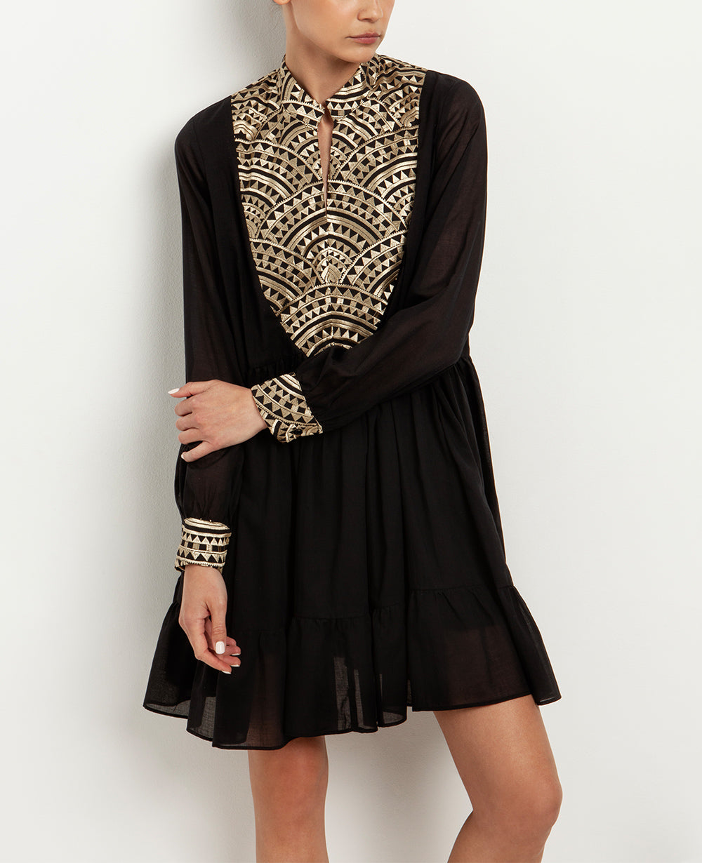 Black cotton dress online