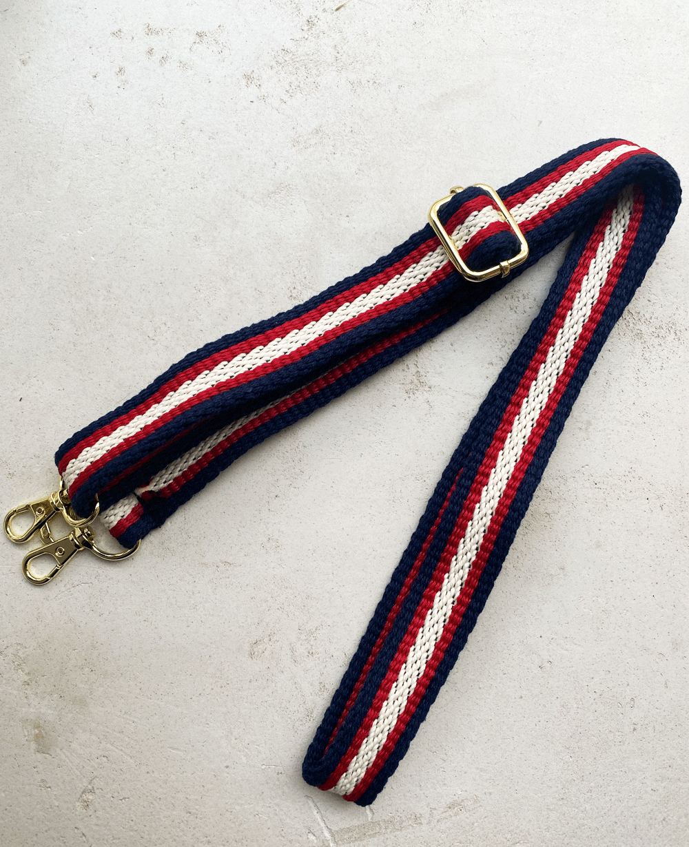 WOVEN PHONE STRAP "STRIPES" BLUE/RED/WHITE