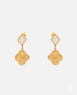EARRINGS "ROYAL FLOWER" GOLD/MOTHER OF PEARL