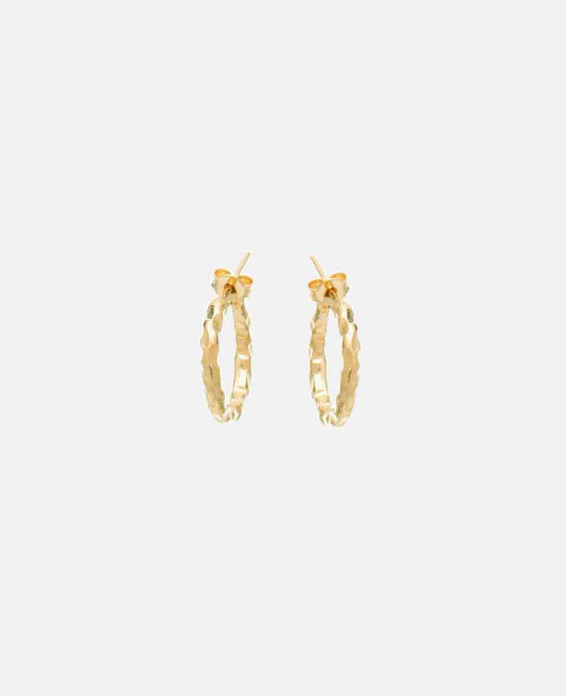 HOOPS "HAMMERED S” GOLD