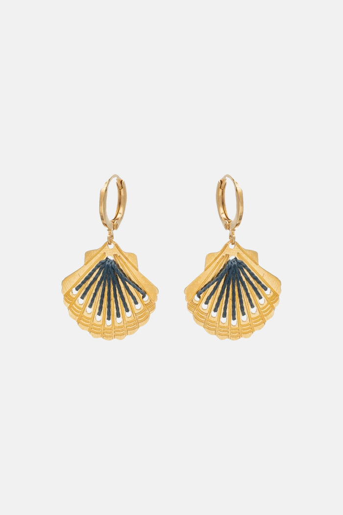 EARRINGS "KELYFOS" GOLD/NAVY