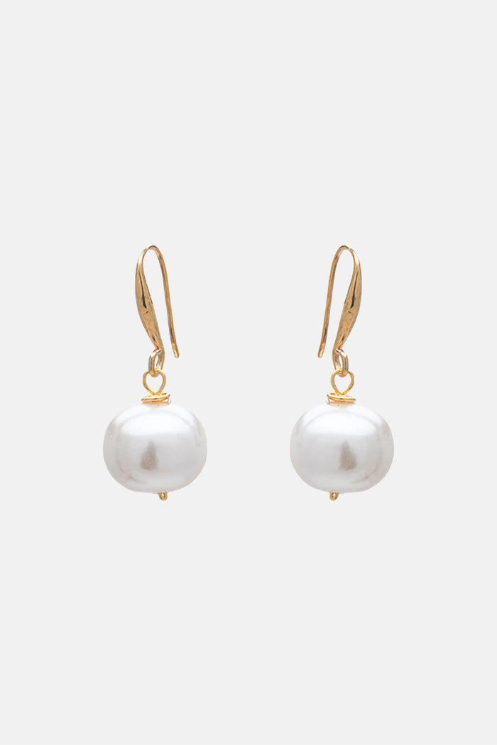 EARRINGS "SPHERE" GOLD/MOTHER OF PEARL