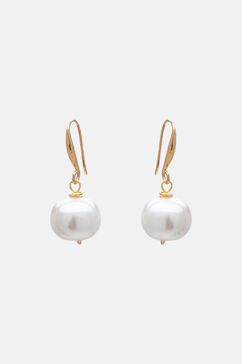EARRINGS "SPHERE" GOLD/MOTHER OF PEARL