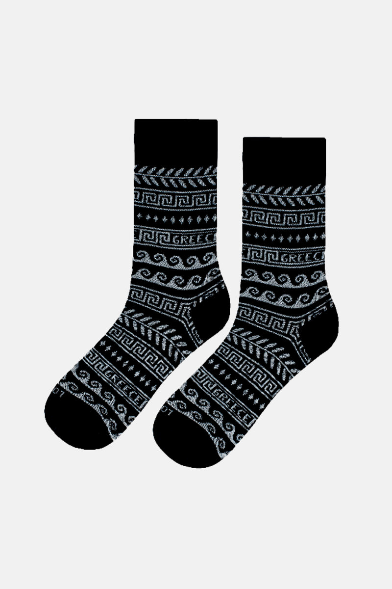 SOCKS "MEANDER WAVES" BLUE NAVY/WHITE