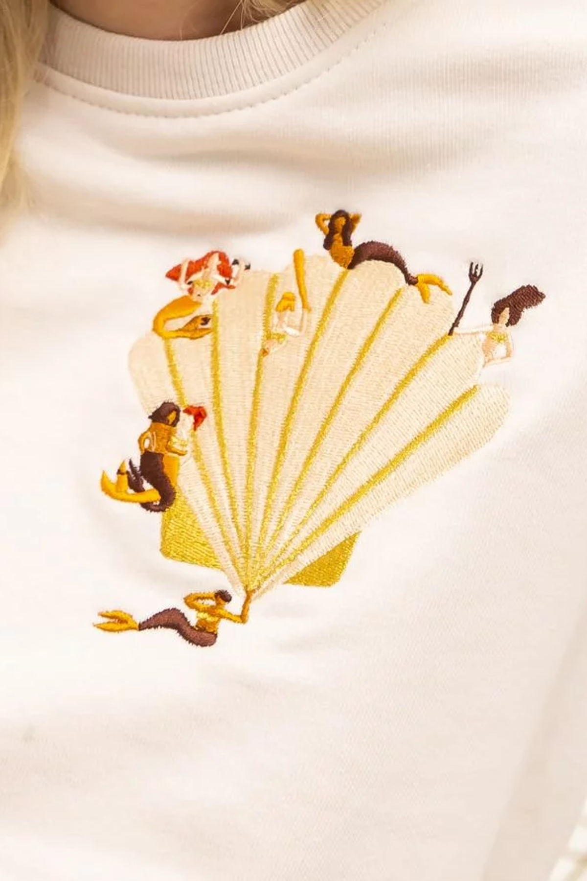 COTTON SHIRT "MEERMAIDGANG" SAND