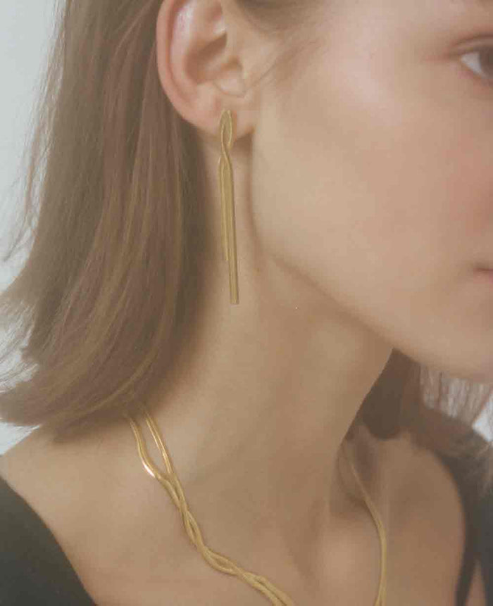 EARRINGS "TWISTER LARIAT" - GOLD