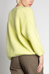 KNIT CARDIGAN "SOLAS" LIGHT YELLOW