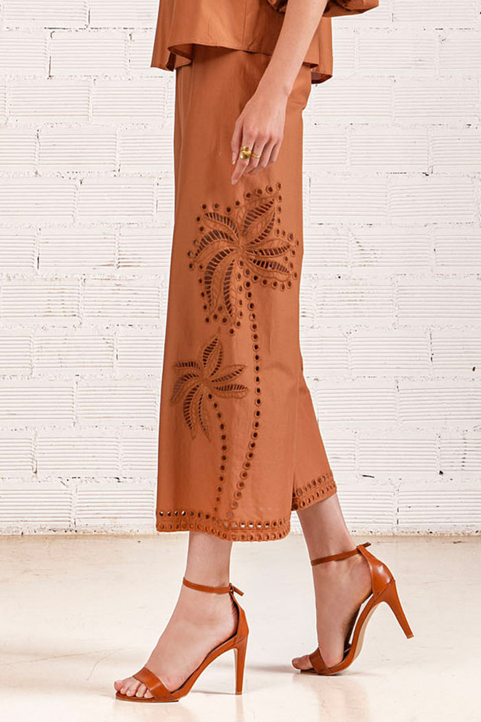 EMBROIDERED PANTS "PALM SPRINGS“