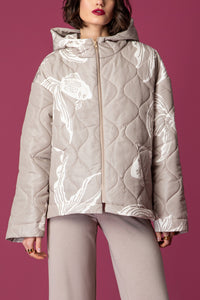 LIGHT PUFFER JACKET "KOI" TAUPE