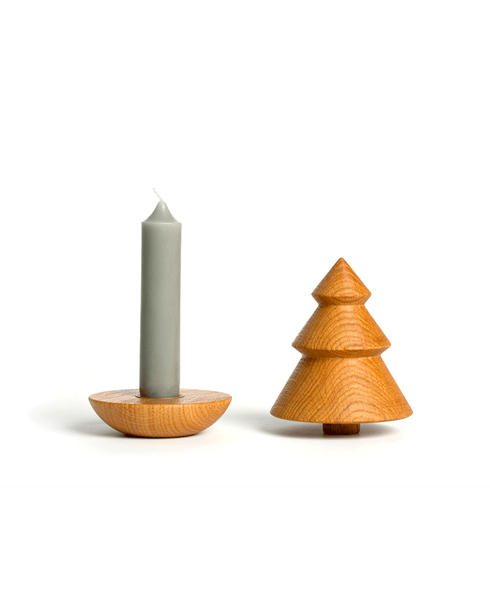 CANDLE HOLDER "OH! TANNENBAUM” EICHE