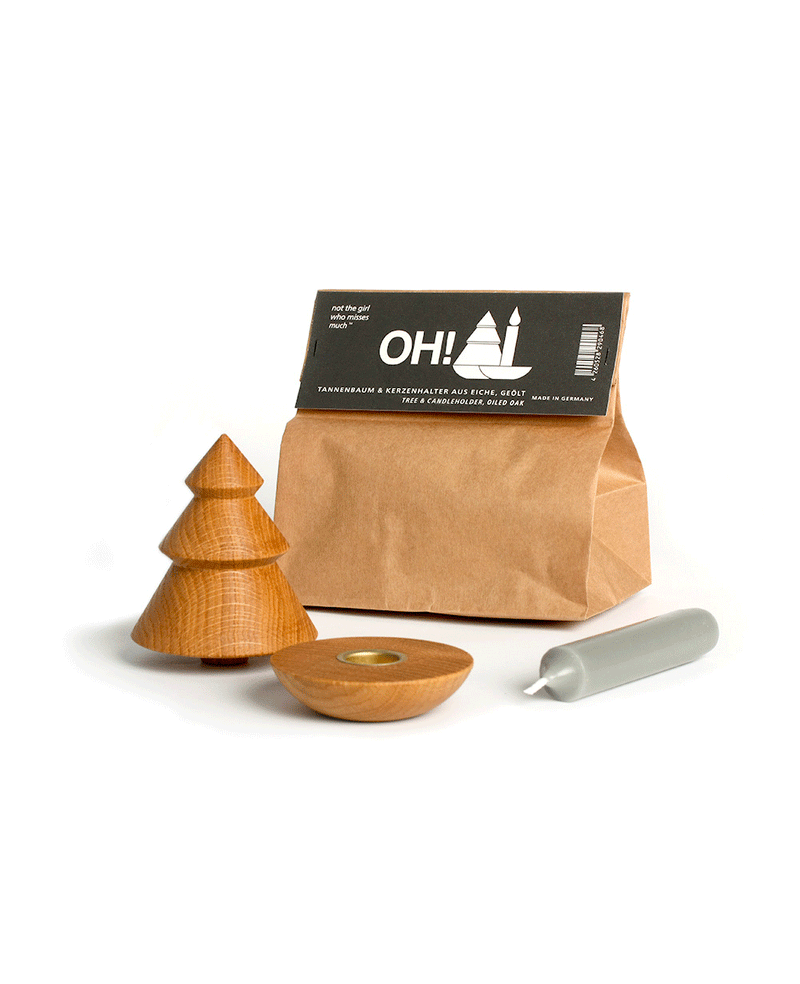 CANDLE HOLDER "OH! TANNENBAUM” EICHE