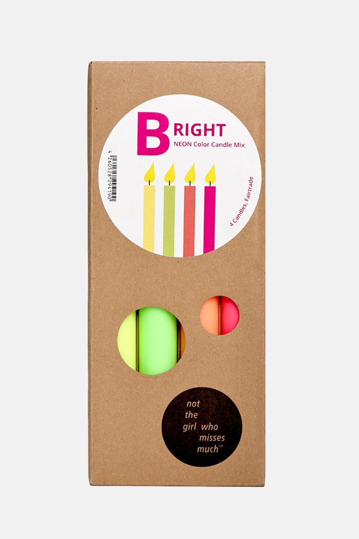 CANDLE SET OF 4 "NEON"