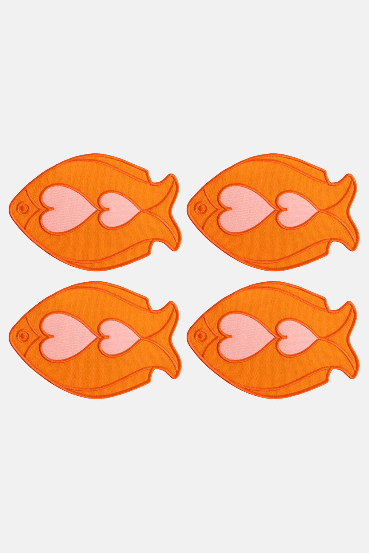 COCKTAIL COASTERS “FISH SPLASH” ORANGE