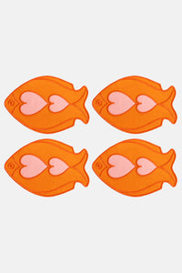 COCKTAIL COASTERS “FISH SPLASH” ORANGE