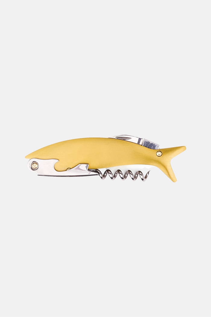 WINE BOTTLE OPENER "FISH“ GOLD/SILVER