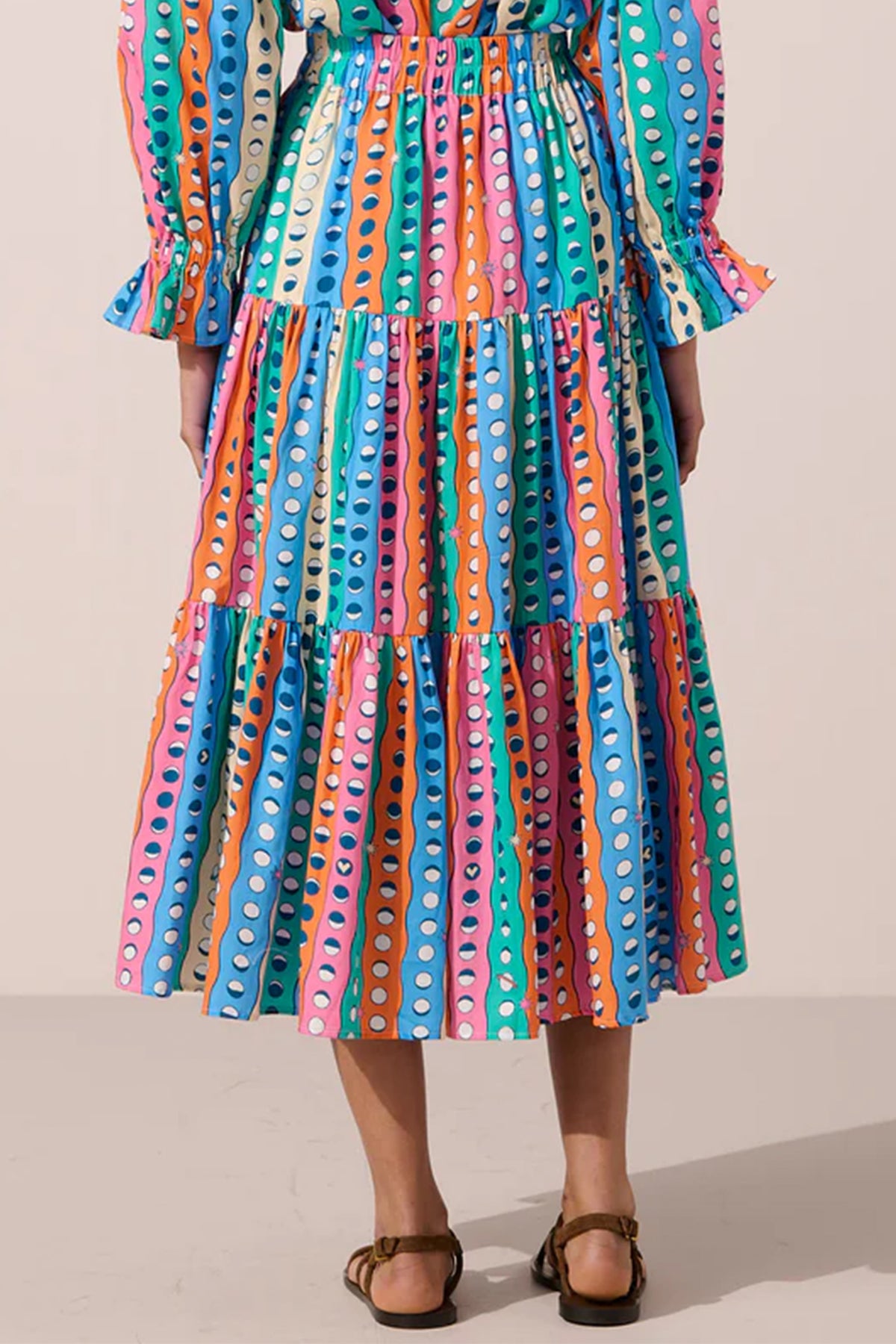 MIDI SKIRT "MOONSHINE" MULTICOLOR