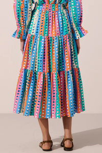 MIDI SKIRT "MOONSHINE" MULTICOLOR