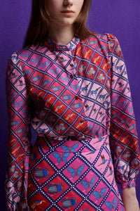 BLOUSE "EDIE MERCURY" PINK/LILAC