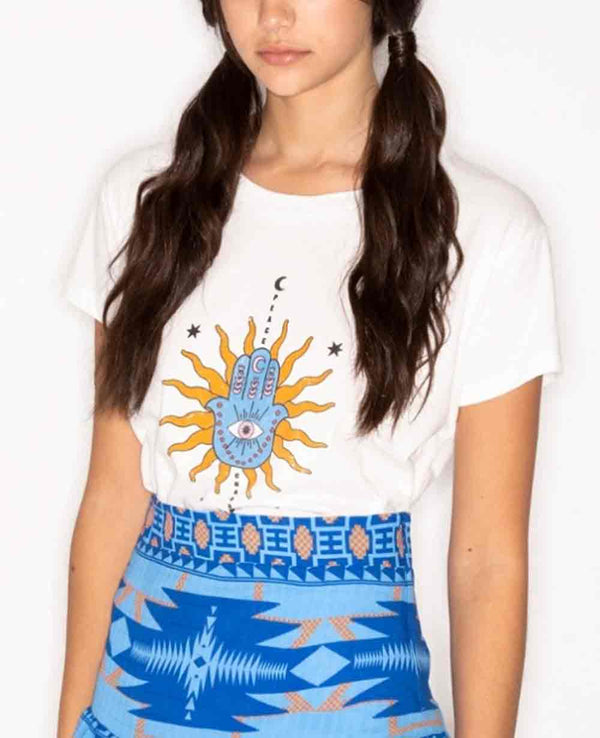 T-SHIRT "HAMSA" WHITE/MULTICOLOR