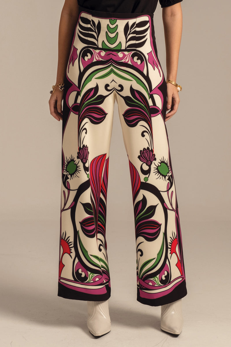 WIDE LEG PANTS "UTOPIA" MULTICOLOR