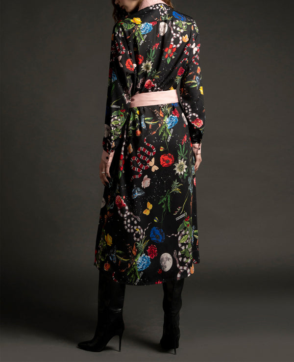 MIDI DRESS "NOCTURNAL" MULTICOLOR