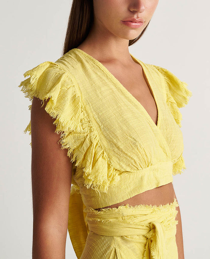 CROP TOP WITH RUFFLES "MALIA"