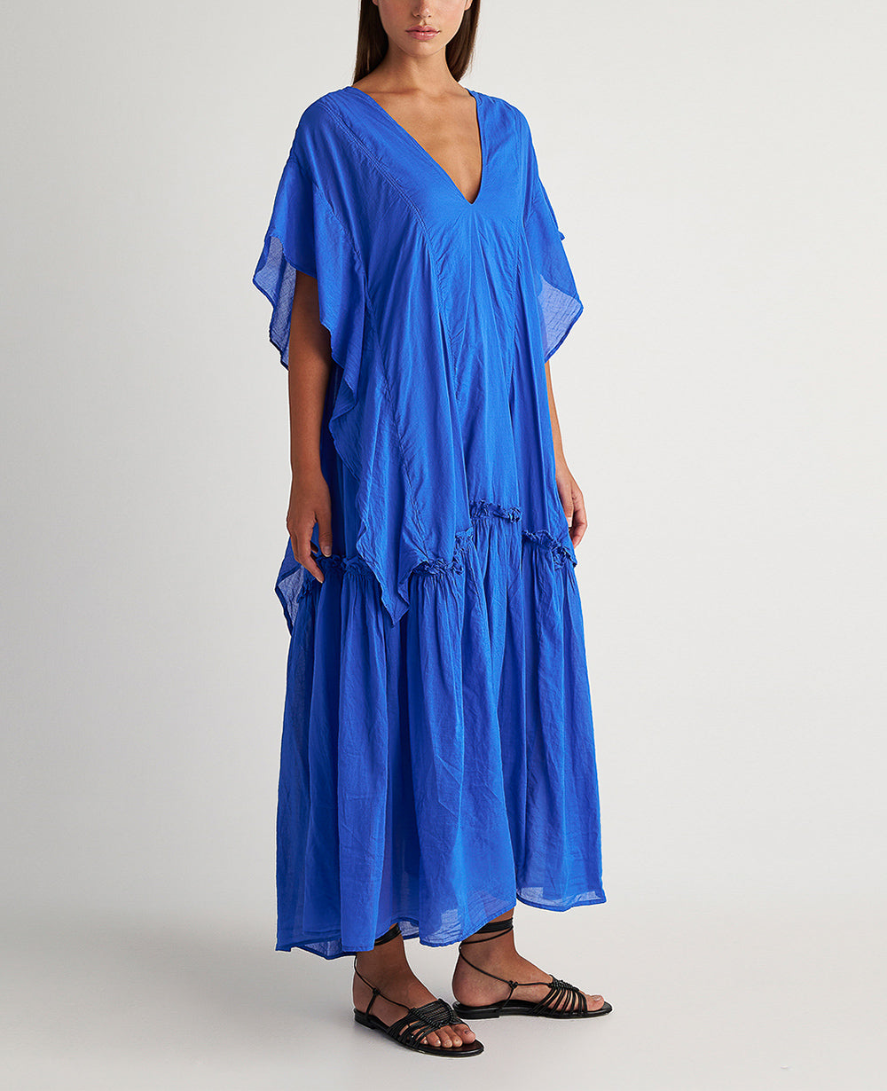 LONG OVERSIZED DRESS "DAPHNE" BLUE