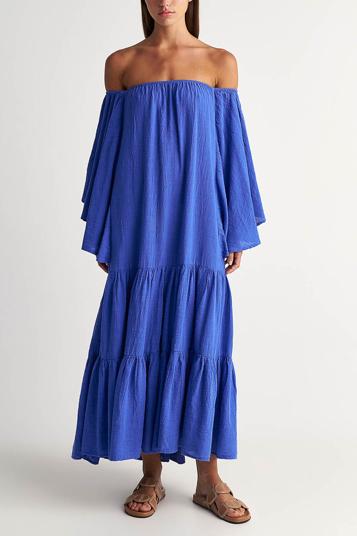 OFF SHOULDER DRESS "MALIA" BLUE