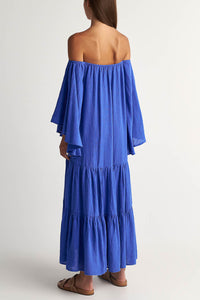 MIDI OFF SHOULDER DRESS "MALIA" BLUE