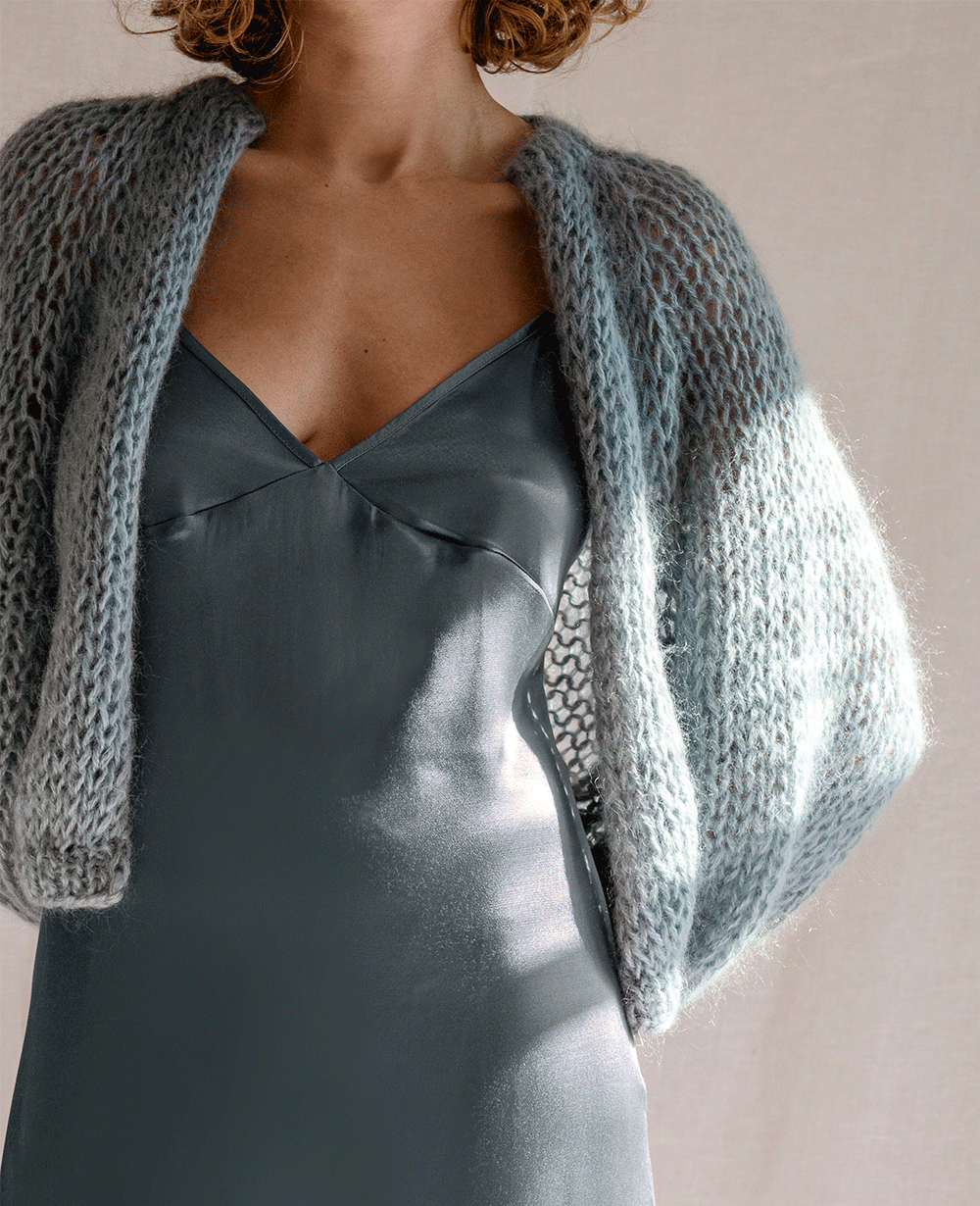 HAND KNITTED MOHAIR CARDIGAN 