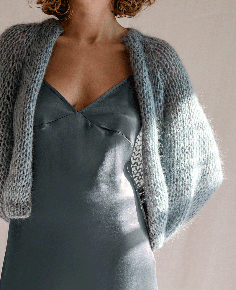 HAND KNITTED MOHAIR CARDIGAN "AIRY"