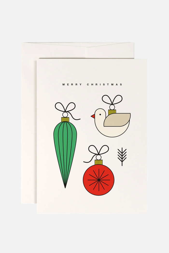 GREETING CARD "CHRISTMAS ORNAMENTS"