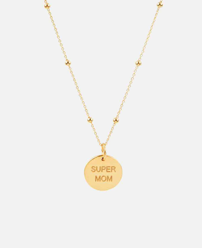 NECKLACE „SUPER MOM” GOLD
