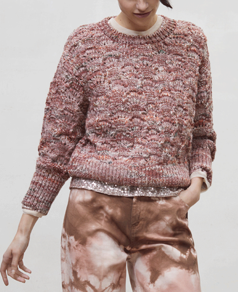 KNIT PULLOVER "LIMANI" DUSTY ROSE