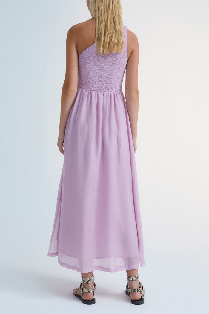 ASYMMETRIC DRESS "NORWALK" IRIS LILAC