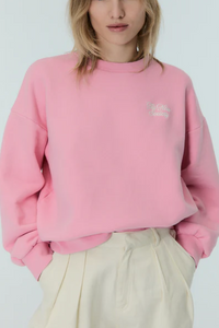 OVERSIZED COTTON SWEATER "KOLDING" PINK