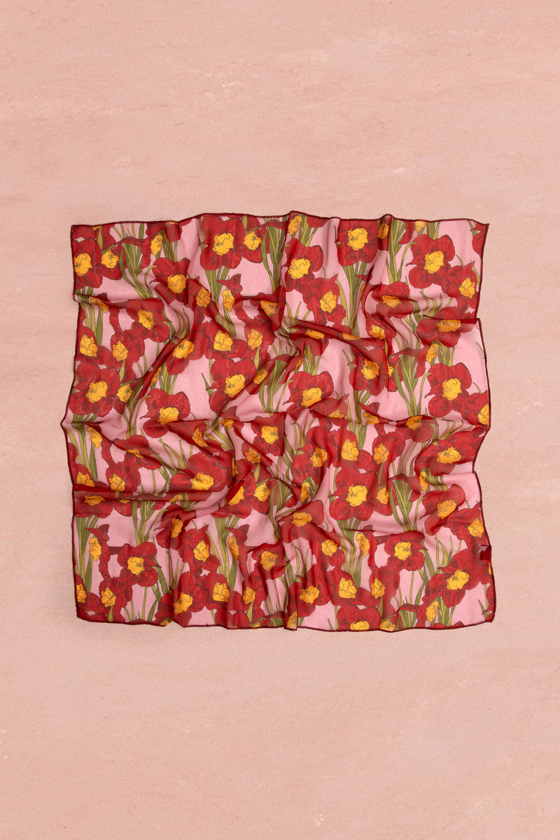 SILKY SCARF "NARCISSE"